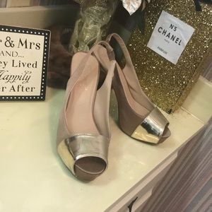 Mauvy Pink sling back heel